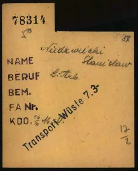 Archivdokument 001-466.jpg zu Stanislaw Niedzwiecki