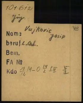 Archivdokument 001-611.jpg zu Josip Vujkovic