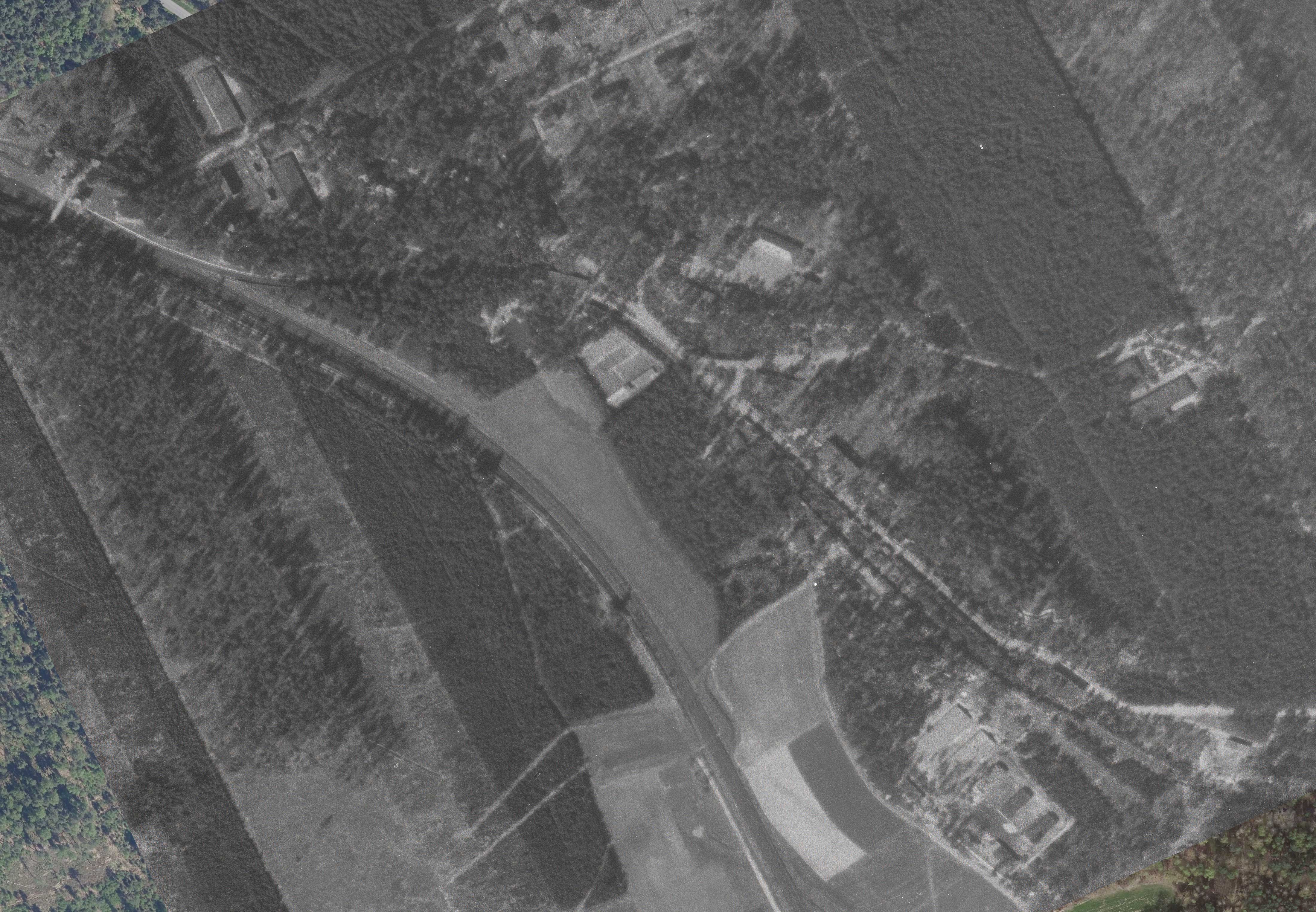 Historisches Luftbild der Muna Oberndorf